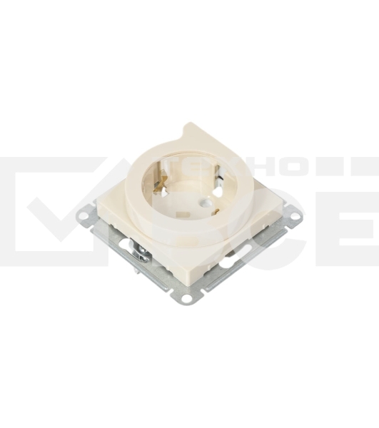 Механизм розетки 1-м СП AtlasDesign с заземл. защ. шторки с выталк. 16А беж. SchE ATN000247