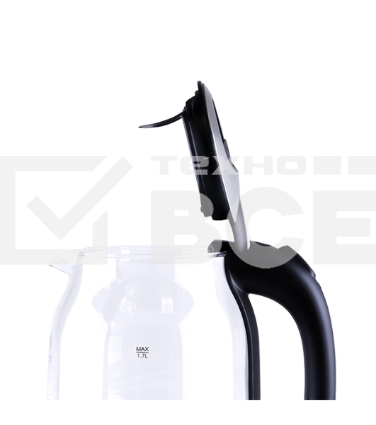 Чайник электрический BQ KT1833G черный/стальной, 2200 Вт, 1.7 л