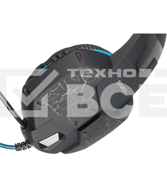 Гарнитура проводная SVEN AP-U980MV, черный-синий (USB, LED, 7.1, 2.2m)