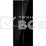 Холодильник Maunfeld MFF192NFB01 Inverter черный стекло трехкамерный 334/184л морозилка снизу, No Frost, Side by Side, фото 1