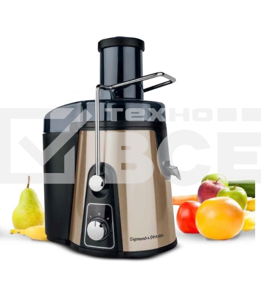 Соковыжималка Zigmund & Shtain EJ-750 бронзовый, центробежная, 1000 Вт, 900 мл, механическое