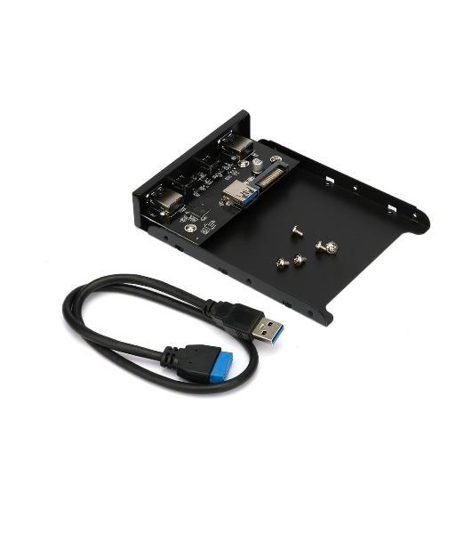 Планка на переднюю панель Gembird FP3.5-USB3-2A2C, USB, 2xUSB-A 3.0 + 2xType-C, 3.5'