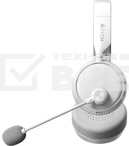 Наушники с микрофоном A4Tech BH230 белый/серый мониторные BT оголовье (BH230 WHITE)