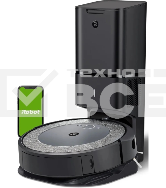 Робот-пылесос IROBOT Roomba i3+, серый/черный [i355840plus_rnd]