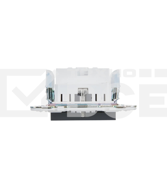 Розетка IEK SKANDY SK-R06G (SK-R14-16-1-K53) с заземлением, с защитными шторками, 16А безвинтовое крепление, графит