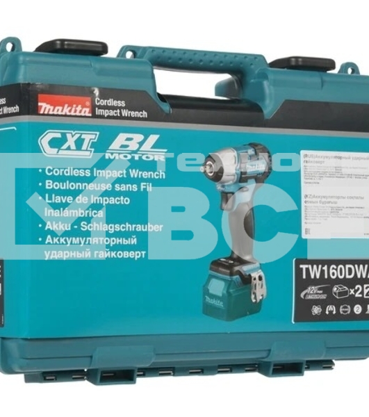 Гайковерт Makita TW160DWAE аккум. патрон:квад.3/8