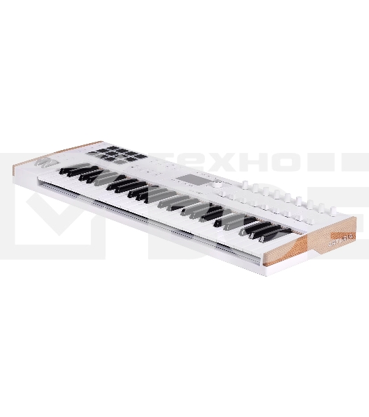 Клавиатура MIDI [231621] Arturia [KeyLAB 49 MK3 White] 49 клавиш, полувзвешенная механика, дисплей, 12 пэдов, 9 фейдеров, 9 поворотных регуляторов, 3 входа для подключения педалей, MIDI in/out, USB-C