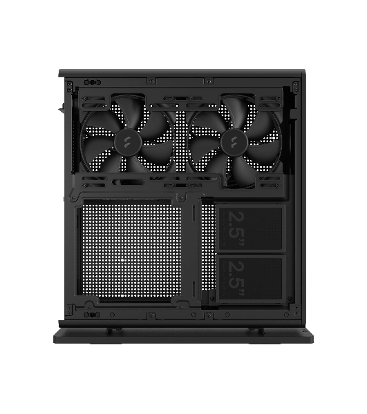 Корпус без блока питания Fractal Design Ridge, 2x140mm, 2xUSB-A 3.2 + 1xUSB 3.2 Type-C, SFX PSU Support, mITX Black