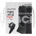 Сетевой фильтр Qumo Power Tower Pro 8SP4U (P-0002), 8 розеток, 2200 Вт, 10A, кабель 2м 3*1 мм чистая медь, пожаробезопасный пластик, евровилка, 4 USB порта 4.5A суммарно, фото3