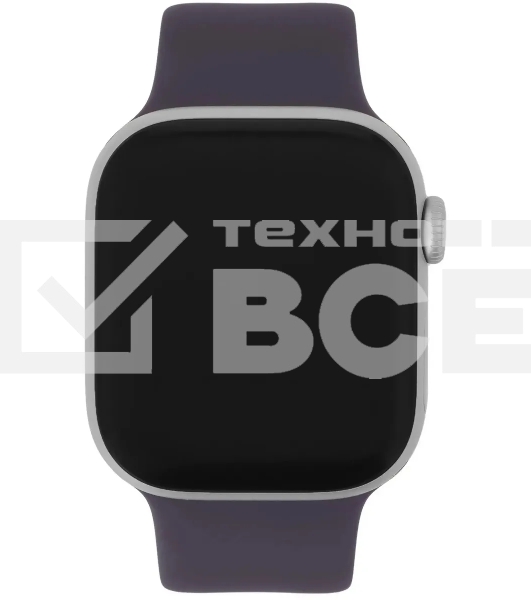 Умные часы Apple Watch Series 11 A3331 42мм OLED корп.серебристый Sport Band рем.фиолетовый разм.брасл.:S/M (MEU64LW/A)