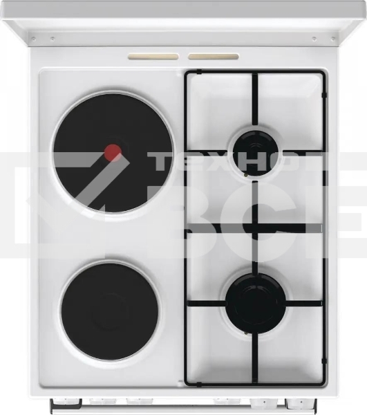 Плита комбинированная Gorenje GK5A12WG белый, конфорок 2 газовых и 2 электрических, духовка 68 л, 50 см x 85 см x 59.4 см