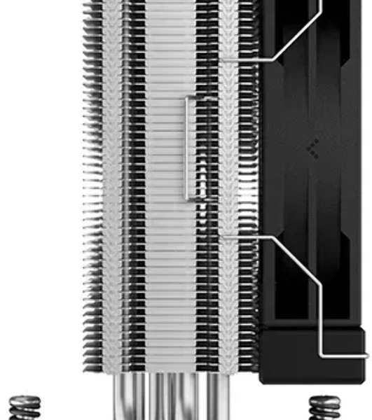 Кулер DEEPCOOL AK400 260W LGA1700/1200/115X/AM4 (18шт/кор, TDP , PWM, Fan 120мм, 4 тепл. трубки, черный) RET <AK400>