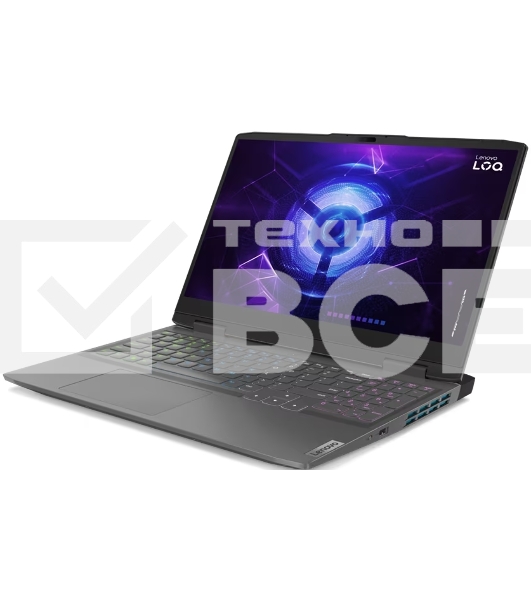 Ноутбук Lenovo LOQ 15IRH8 i7-13620H 16Gb SSD 512Gb NVIDIA RTX 4060 для ноутбуков 8Gb 15,6 FHD IPS Cam 60Вт*ч No OS Темно-серый 82XV00KCRK