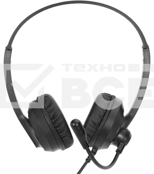 Гарнитура проводная с микрофоном Оклик HS-M500 черный 1.8м накладные оголовье (1900379)