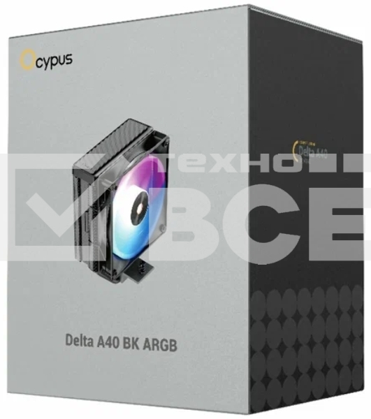 Кулер для процессора Cooler Ocypus Delta A40 BK ARGB Black 220W/ All Intel/ AMD AM*/ Screws