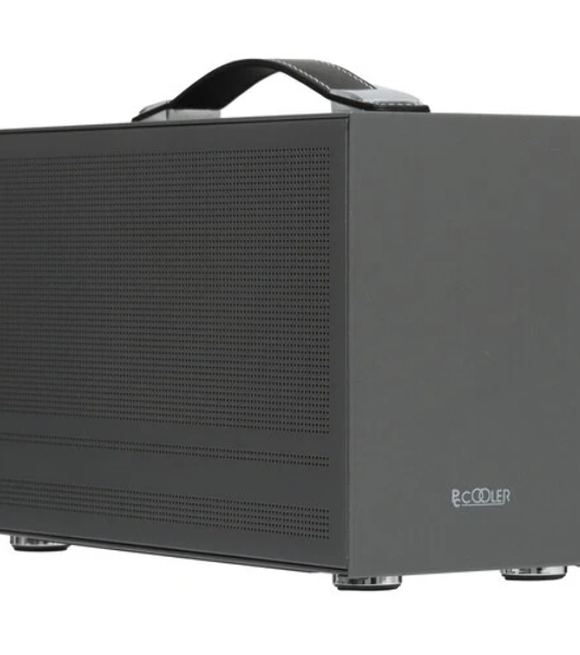 Компьютерный корпус без блока питания PCCooler I100 PRO MESH GY, Mesh Compact, серый, SPCC, no fans ITX 60/300/SFX PSU support; 1x2.5', 1x3.5', 2xPCI 1xUSB-C 3.1 308x128x190mm