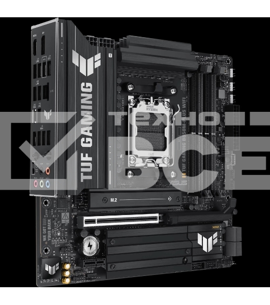 Материнская плата ASUS TUF GAMING B850M-PLUS WIFI, AM5, AMD B850, 4xDDR5, 4xSATA, 3xM.2, 1xPCIe 4.0 x16, 1xHDMI, 1xDP, 1x 2.5Gb LAN, 1xUSB-C 20Gbps, 3xUSB-A 10Gbps, 4xUSB-A 5Gbps, 4xUSB-A 2.0, 7.1, micro-ATX