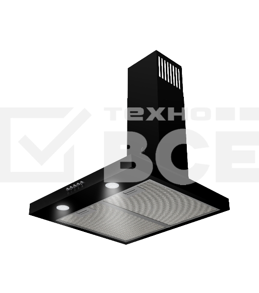 Вытяжка каминная LEX Briz 500 черный, 49.6 см, 700 куб. м/ч, 50 дБ