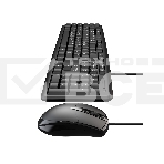 Клавиатура и мышь ABR KM600 черный, интерфейс USB, проводной, RU/EN, фото 1