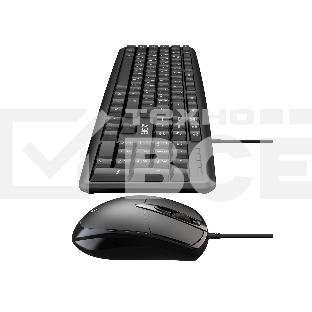 Клавиатура и мышь ABR KM600 черный, интерфейс USB, проводной, RU/EN