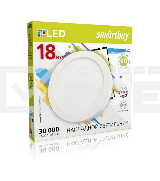Накладной светильник SMARTBUY (SBL-RSDL-18-65K) 18w/6500K