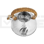 Чайник для плиты LARA LR00-69 (зеркальный) 2.7 л индукционное капсулированное дно, свисток с кноп. Механизмом, фото3