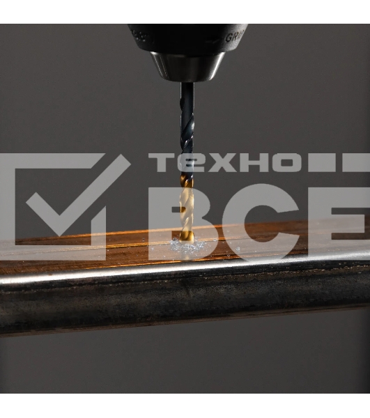 Набор сверл по металлу Denzel 1-10 мм, HSS-Tin, Golden Tip, 10 шт