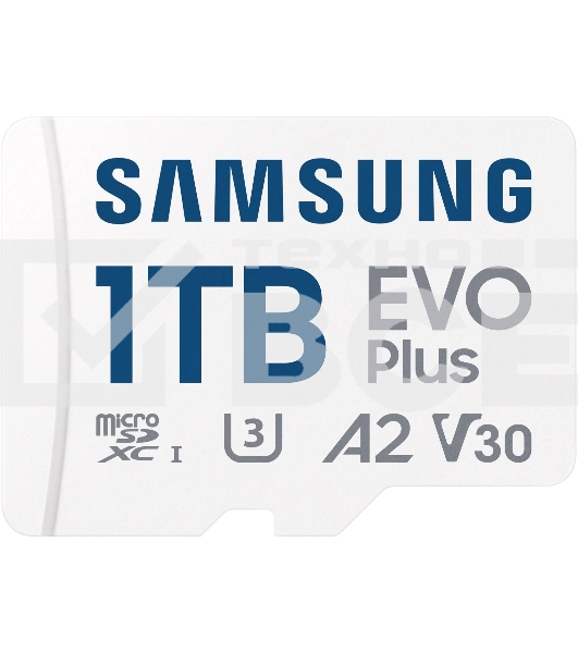 Флеш карта Samsung EVO Plus MicroSDXC MB-MC1T0SA/KR 1Tb A2 U3 V30 +SD Adapter