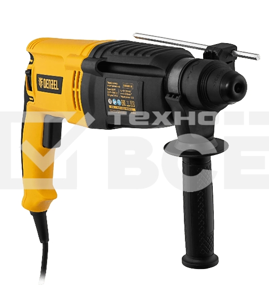 Перфоратор электрический Denzel RHH-800-26, SDS-plus, 800 Вт, 3 Дж, 3 плюс 1 реж.