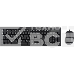 Комплект клавиатура+мышь Oklick 600M проводной, USB, 1200 DPI, чёрный