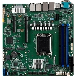 Серверная материнская плата MSI D1500-D1500GB4N-10G-HE, встроенный процессор Intel Xeon D-1500 (SoC), 4xDDR4 ECC RDIMM (до 128 ГБ), 4xSATA 6Gb/s, 4x1Gb LAN (Intel i350), 2x10Gb LAN (SFP+), 2xPCIe 3.0 x8, 1xM.2, 2xUSB-A 3.0, 2xUSB-A 2.0, 1xVGA, 1xCOM, IPMI 2.0, Mini-ITX, фото 1