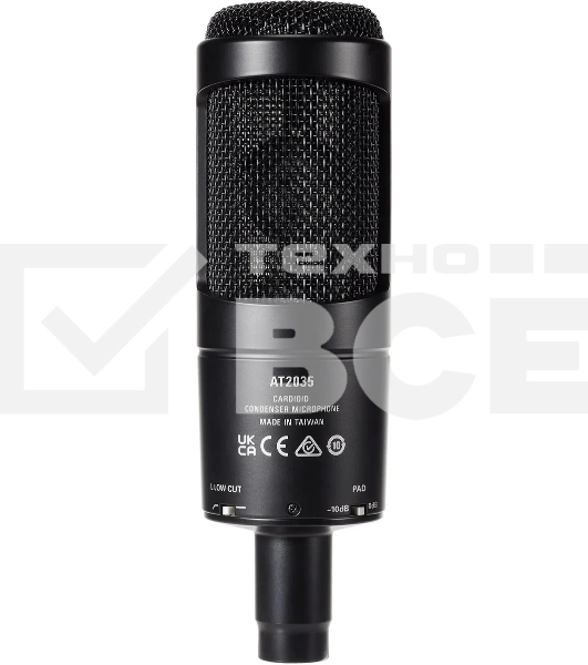 Микрофон проводной Audio-Technica AT2035 черный/черный
