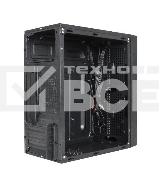 Корпус Minitower ExeGate mEVO-9301-NPX400 (mATX, БП 400NPX с вент. 12см, с окном, 2*USB+1*USB3.0, HD аудио, черный, с RGB подсветкой)