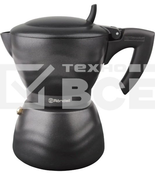 Кофеварка гейзерная Rondell Walzer RDA-432, 0.3л, алюминий, черный