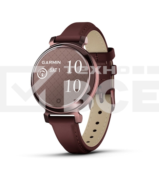 Смарт-часы Garmin Lily 2 Classic темно-бронзовый, ежевичный кожаный ремешок 35,4мм