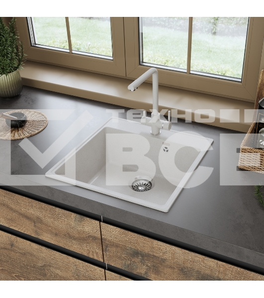 Кухонная мойка Maunfeld Perla 505 MFQS-505W кремовый