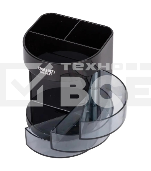 Настольный набор Deli E38253 (12 предметов) пластик, черный