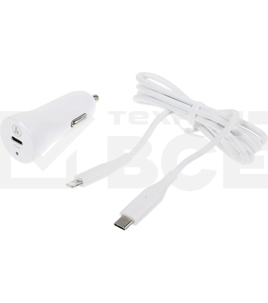 Комплект зарядное устройство Hama H-183297 3A PD для Apple кабель Apple Lightning/Type-C белый