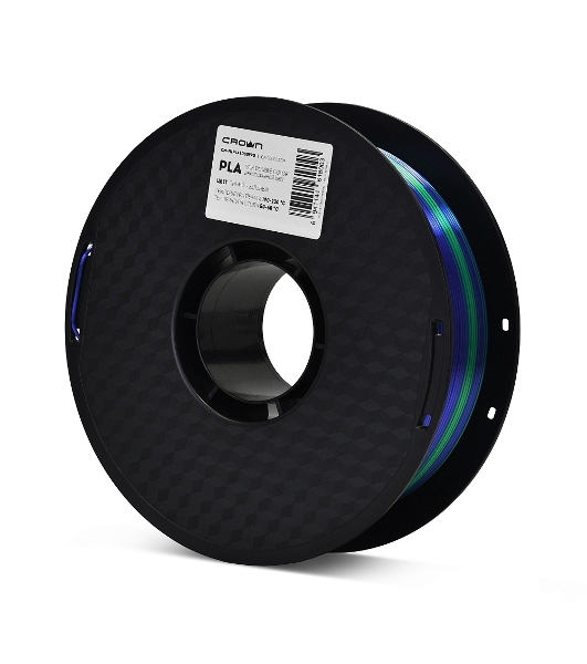 Филамент Crown Micro CM-FILPLASD009BG PLA Silk двойной 1.75 1кг синий-зеленый