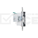 Розетка IEK SKANDY SK-R06G (SK-R14-16-1-K53) с заземлением, с защитными шторками, 16А безвинтовое крепление, графит, фото4