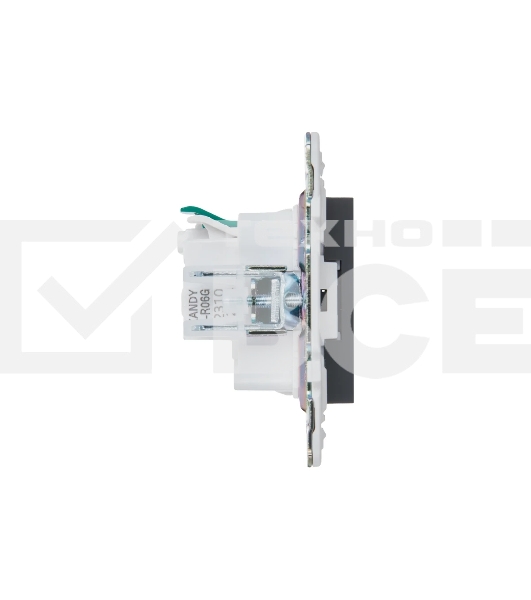 Розетка IEK SKANDY SK-R06G (SK-R14-16-1-K53) с заземлением, с защитными шторками, 16А безвинтовое крепление, графит