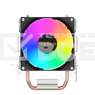 Кулер TESLA SHADOW 902 FRGB, 1х92мм, 2400rpm, 4-pin, Al+Cu, черный/FRGB, 52CFM, 23дБ, 2-PIPE, TDP 110Вт, INTEL 1700/1200/115x/775/1366, AMD AM5/AM4/AM3(+)/AM2(+)/FM2(+)/FM1/754/940/939 (TSL-902PWM-FRGB)