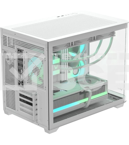 Компьютерный корпус AeroCool/Formula Crystal U2M Floe белый без БП mATX 1xUSB 3.0 audio bott PSU