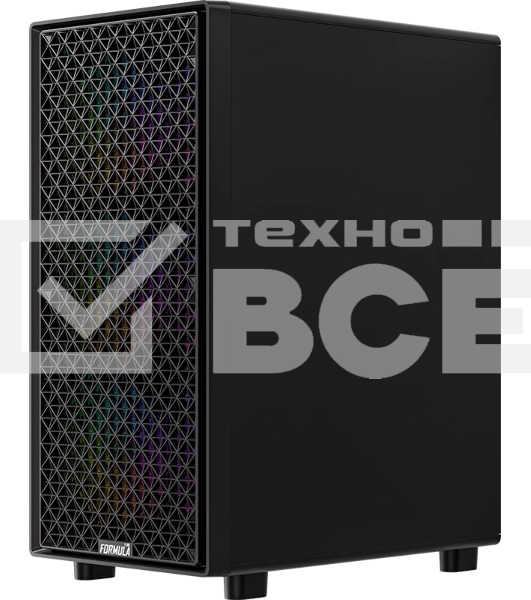 Компьютерный корпус Formula V Line MANA Dynamic Black AR, ATX, TYPE-C*1, USB3.0*2, FRONT 3x120мм ARGB, REAR 1x120мм ARGB