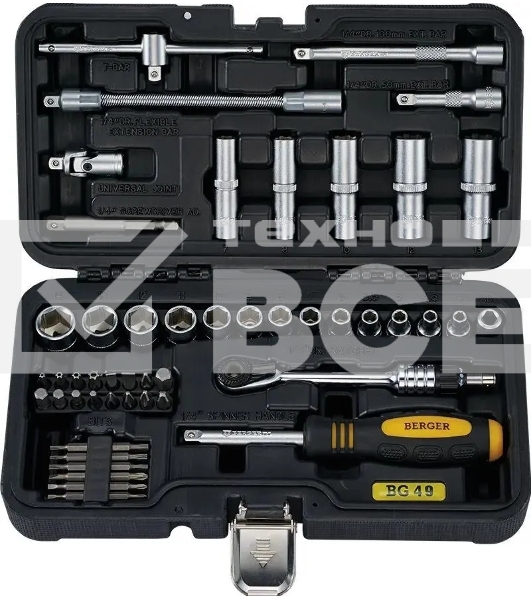 Набор инструментов BERGER ГИССЕН BG049-14 профессиональный, 49 предметов 1/4