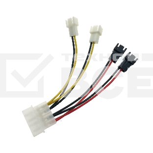 Переходник питания для вентилятора 4pin на 4х3pin Espada E4PINm-4X3pINm