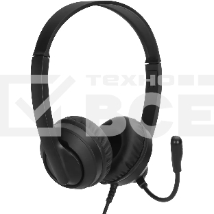 Гарнитура проводная с микрофоном Оклик HS-M500 черный 1.8м накладные оголовье (1900379)