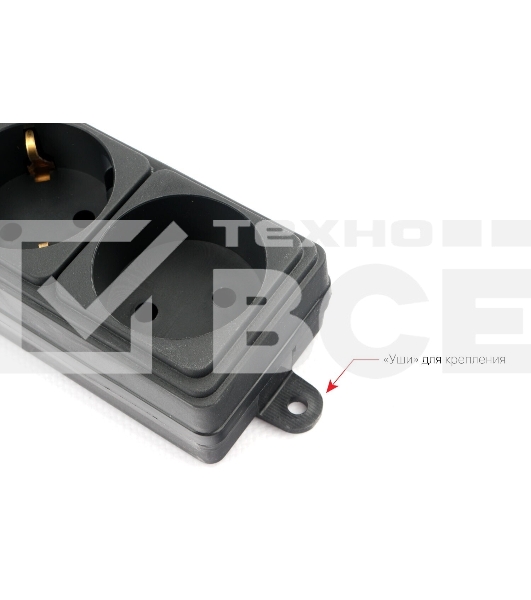 Сетевой фильтр PC черный 5м 6 р 16А_SPG6-B5M