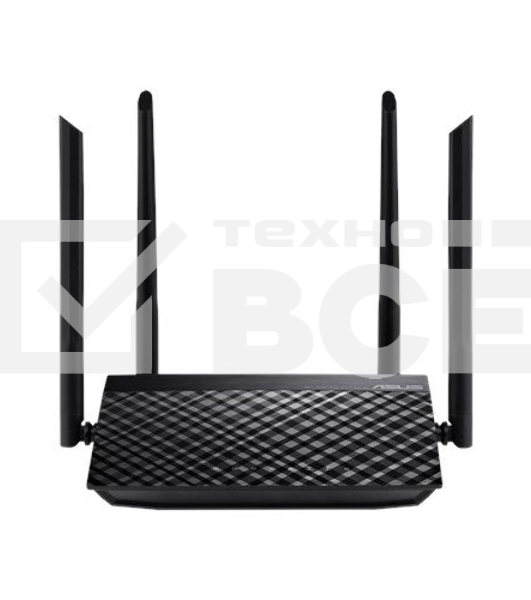 Маршрутизатор беспроводной Asus RT-AC1200 10/100BASE-TX черный (Dual Band)