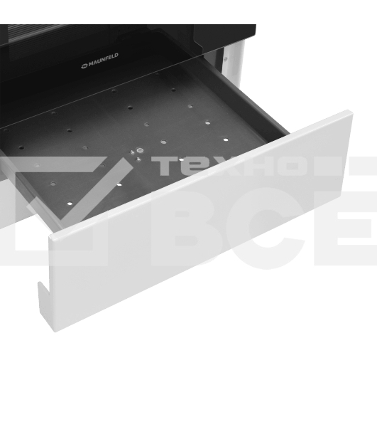 Плита электрическая Maunfeld MEC55CW07 белый, конфорок 4 шт, духовка 60 л, 50 см x 85 см x 60 см